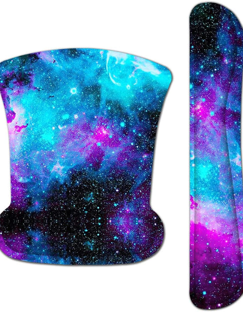 Load image into Gallery viewer, Keyboard Wrist Rest Pad and Mouse Wrist Rest Support Mouse Pad Set,Durable &amp; Comfortable &amp; Lightweight for Easy Typing &amp; Pain Relief-Ergonomic Support (Galaxy)
